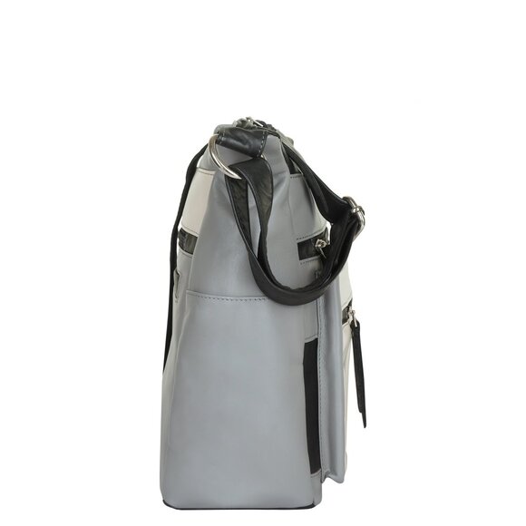 Genuine Leather Women’s Grey Crossbody Sling Bag – Everyday Travel Shoulder Bag - Picture 7 of 9